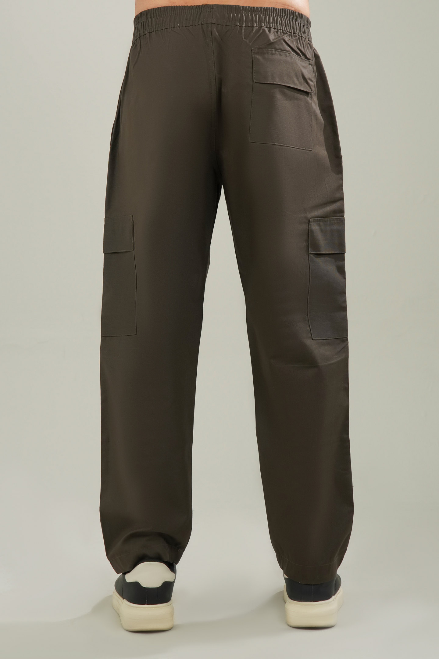 Men's Cotton Cargo Pants - Brown