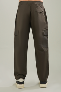 Men's Cotton Cargo Pants - Brown