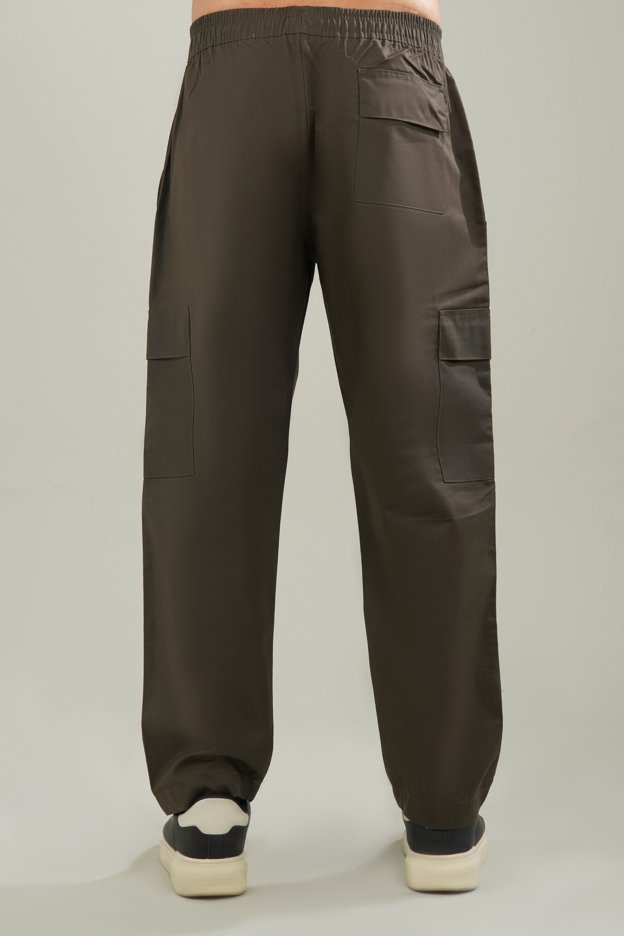 Men's Cotton Cargo Pants - Brown