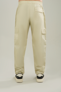 Men's Cotton Cargo Pants - Beige