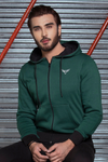Green Overhead Hoodie Zipper