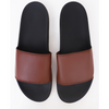 Broncoo Unisex Brown Leather Slides