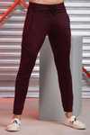 Burgundy Piped Trouser
