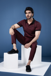 Burgundy Polo Tracksuit