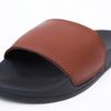 Broncoo Unisex Brown Leather Slides