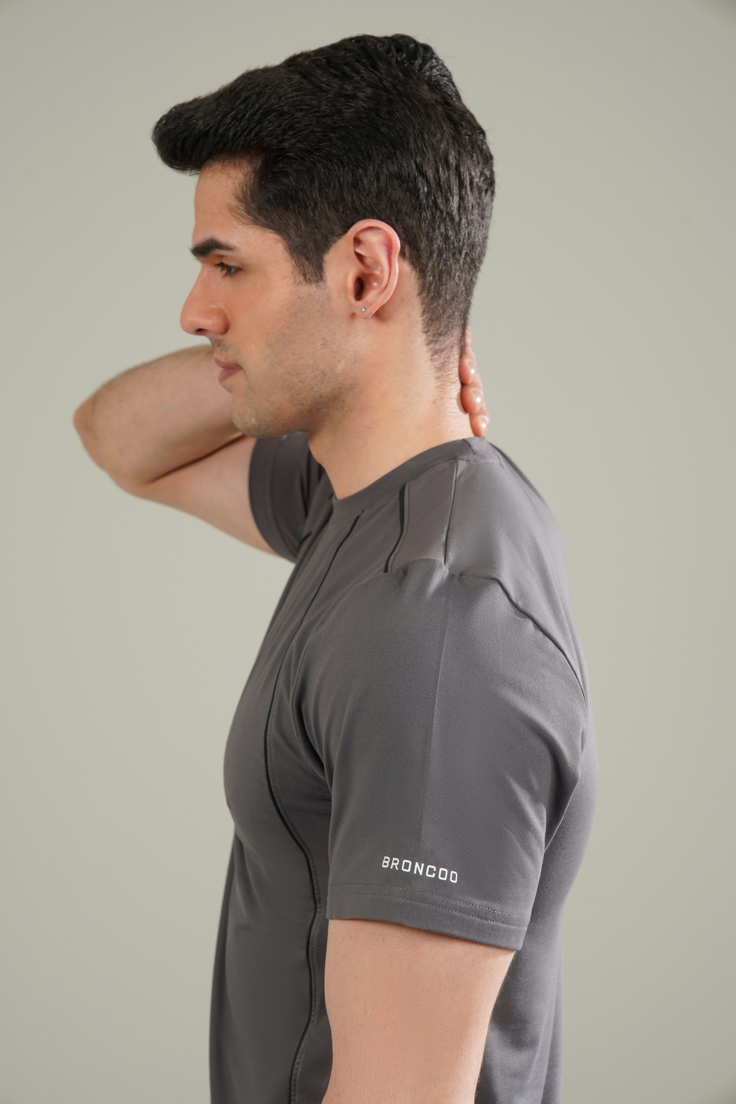 Broncoo Charcoal Piped T-Shirt