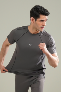 Broncoo Charcoal Piped T-Shirt