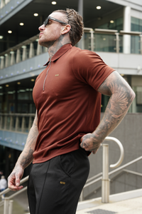 Broncoo Rust Zip Button Up Set