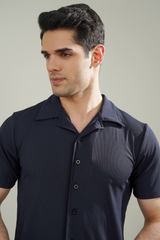 Nexa Navy Button Up Set