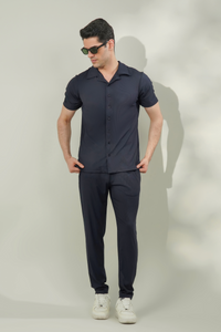 Nexa Navy Button Up Set