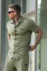 Broncoo Spandex Button Up Shirt