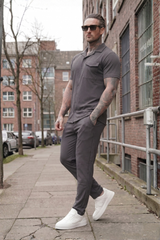 Charcoal Essential Button Up Set