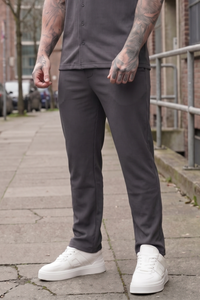 Charcoal Essential Button Up Set Trouser
