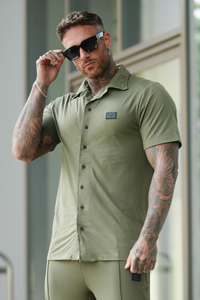 Broncoo Spandex Button Up Shirt