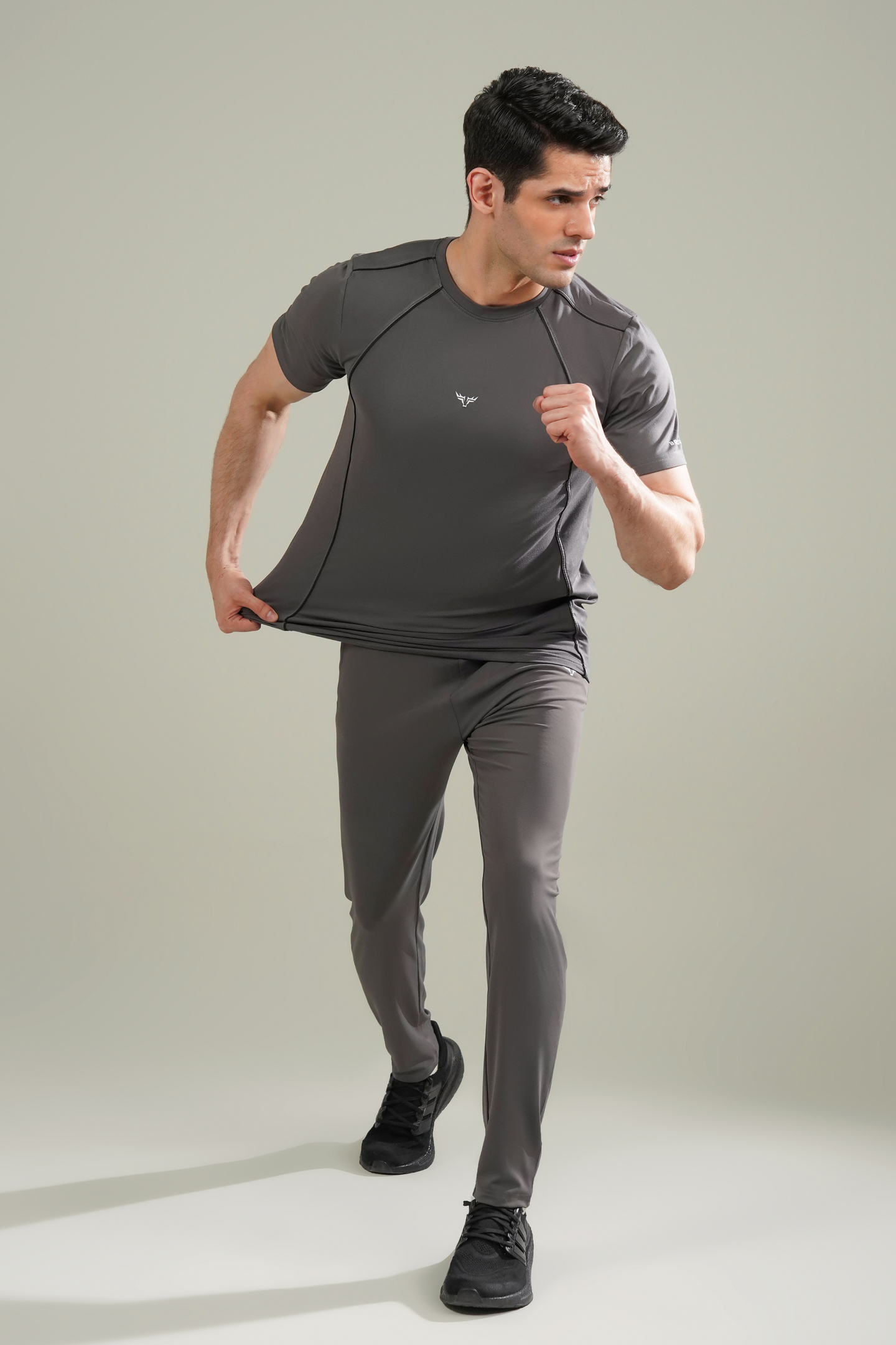 Broncoo Charcoal Piped Tracksuit
