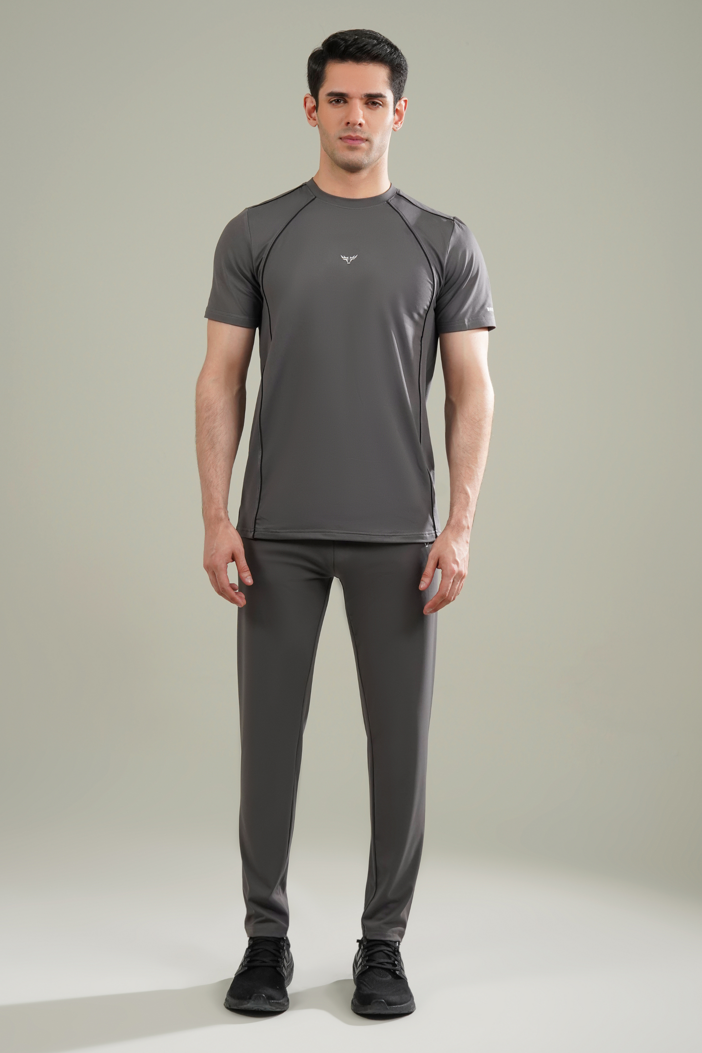 Broncoo Charcoal Piped Tracksuit