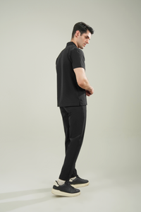 FlexFit Short-Sleeve Button-Up Shirt - Black