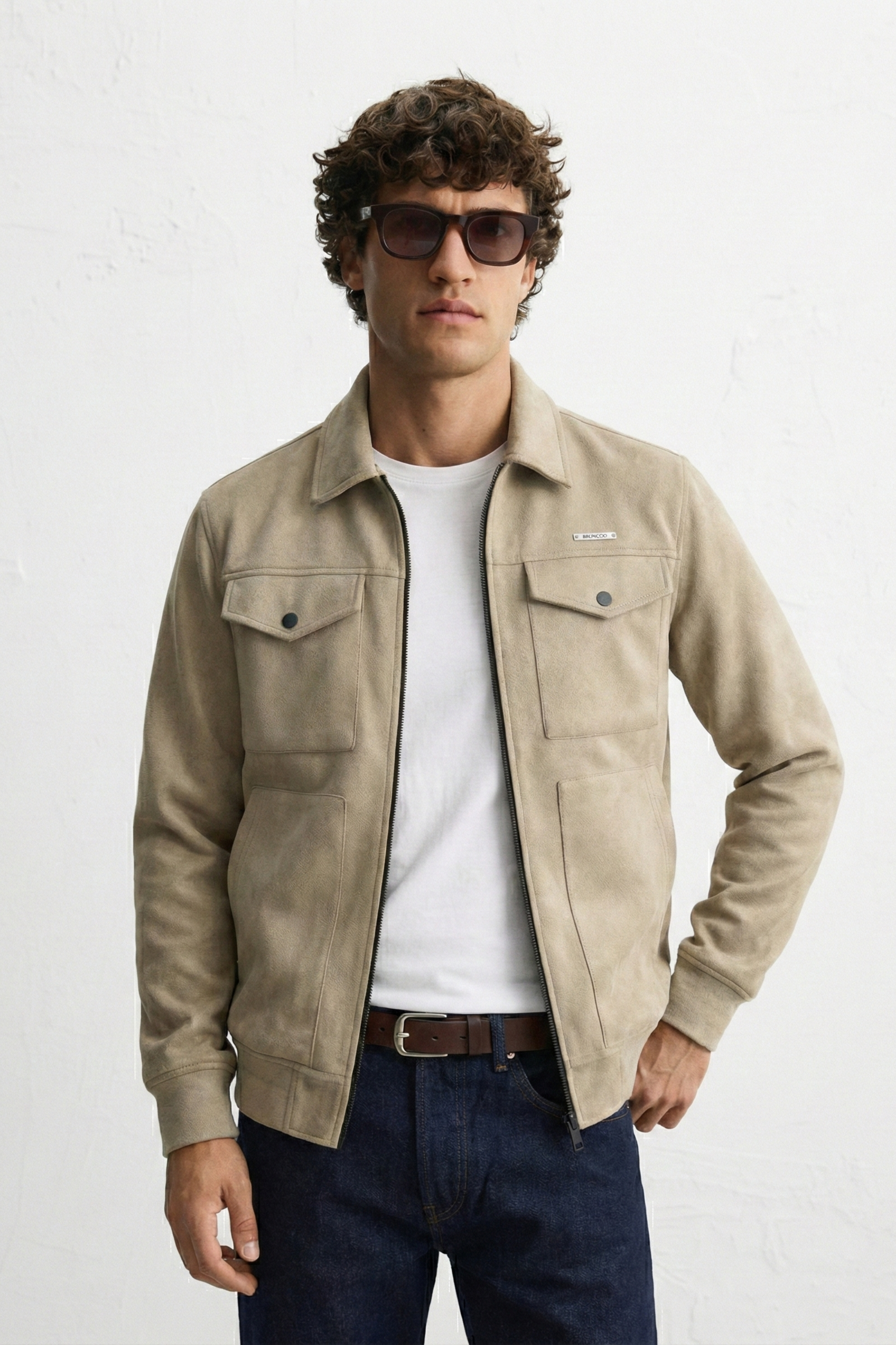 Sandstone Luxe Suede Jacket