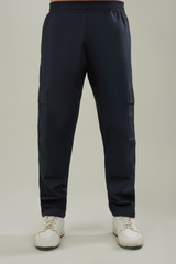Men's Cotton Cargo Pants - Navy Blue
