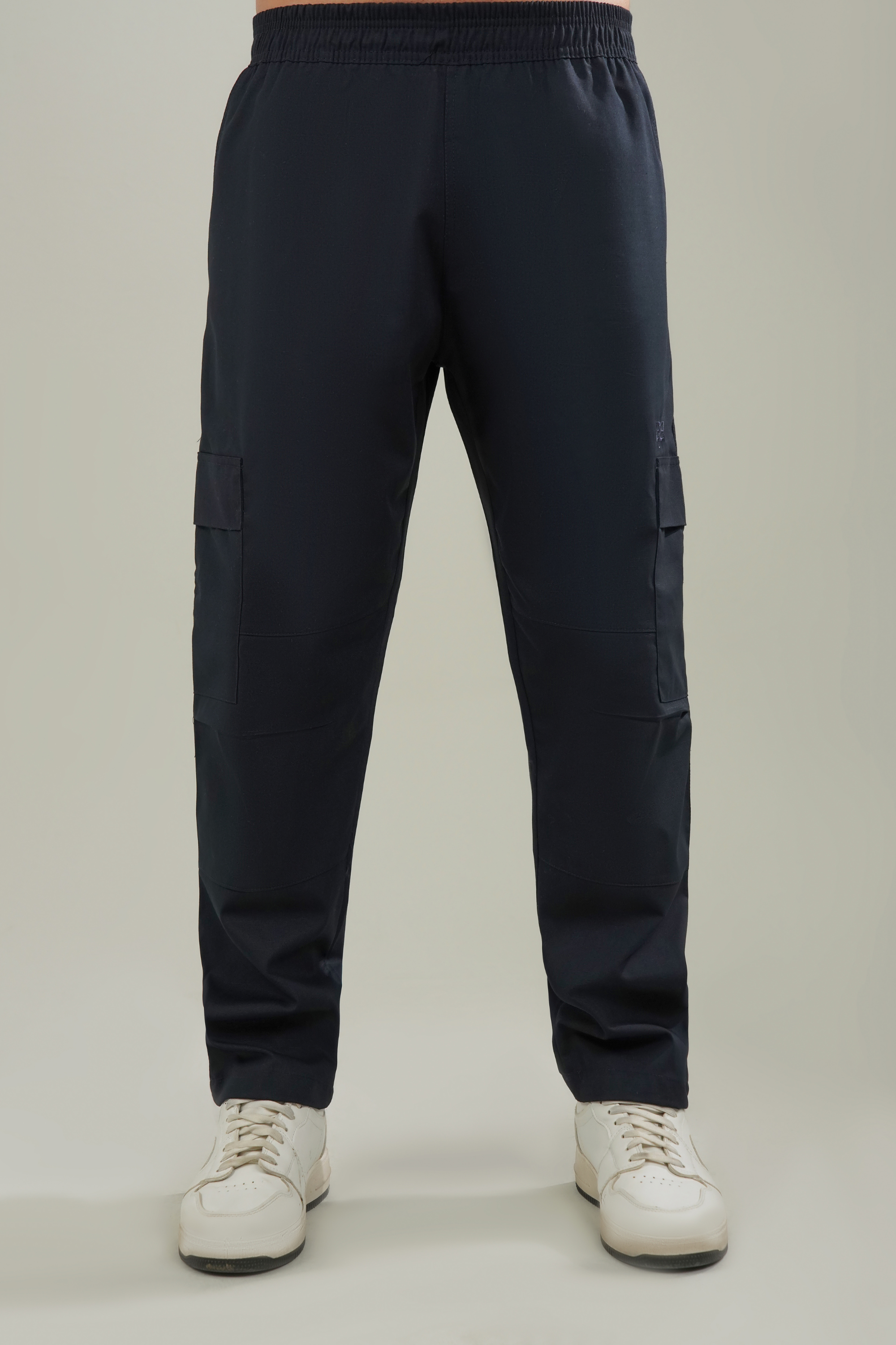 Men's Cotton Cargo Pants - Navy Blue
