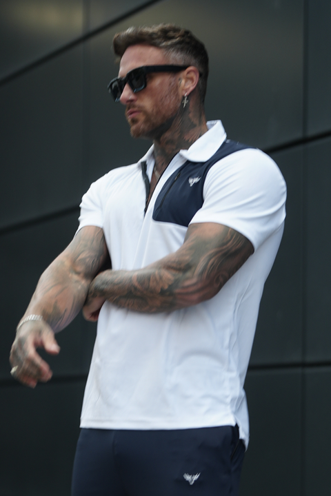 Broncoo White Warrior Polo