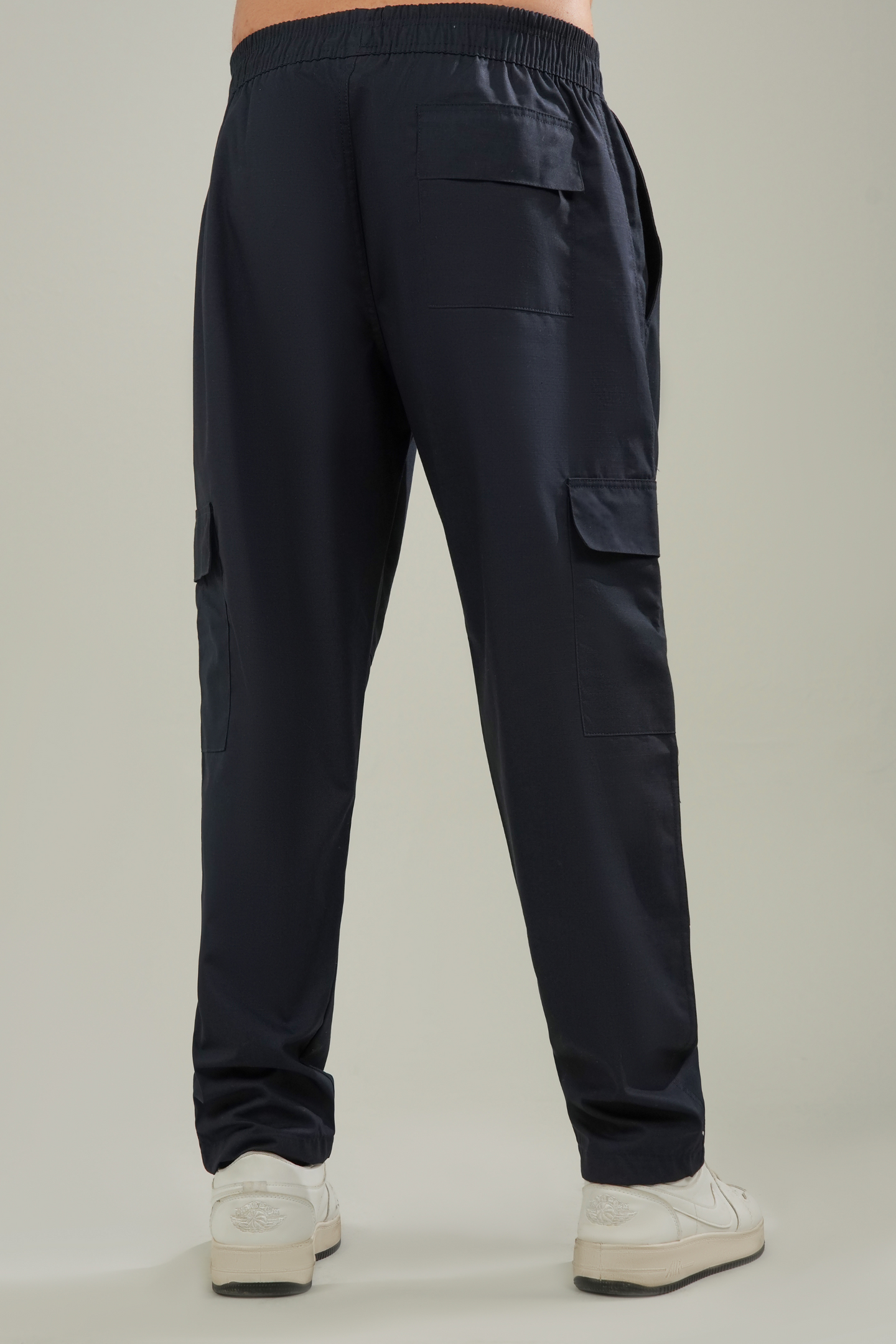 Men's Cotton Cargo Pants - Navy Blue