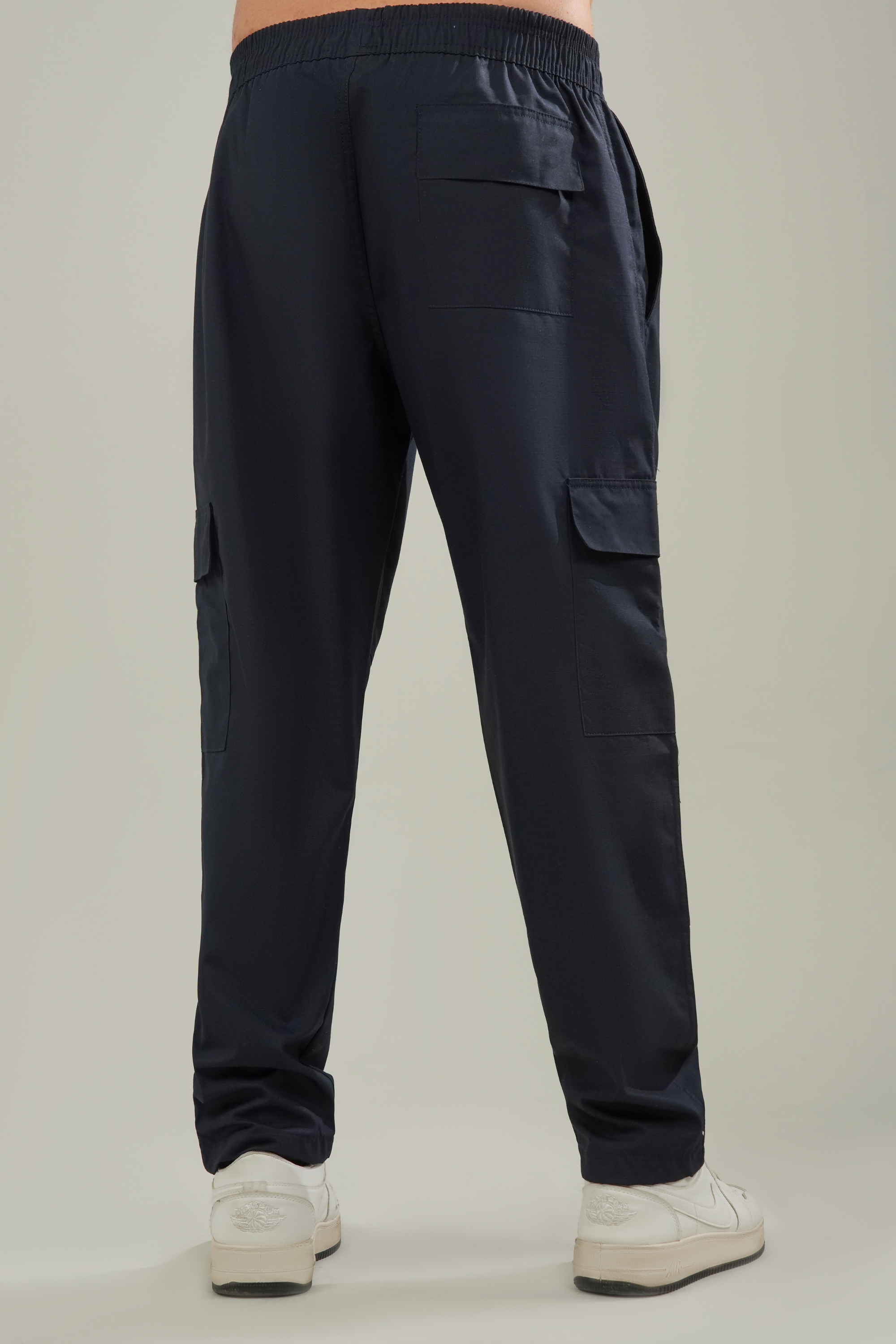 Men's Cotton Cargo Pants - Navy Blue