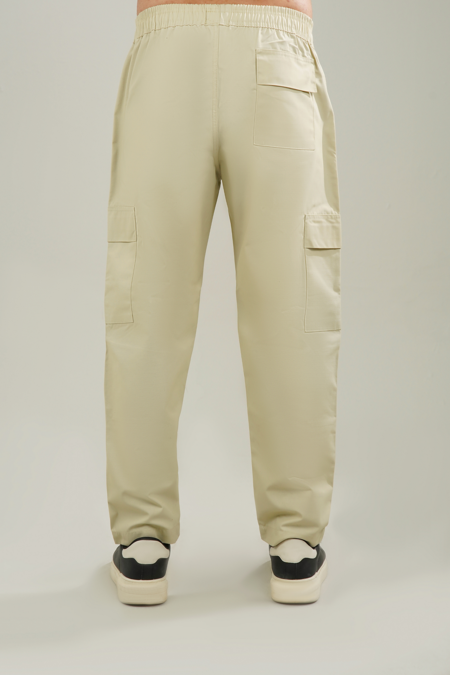 Men's Cotton Cargo Pants - Beige