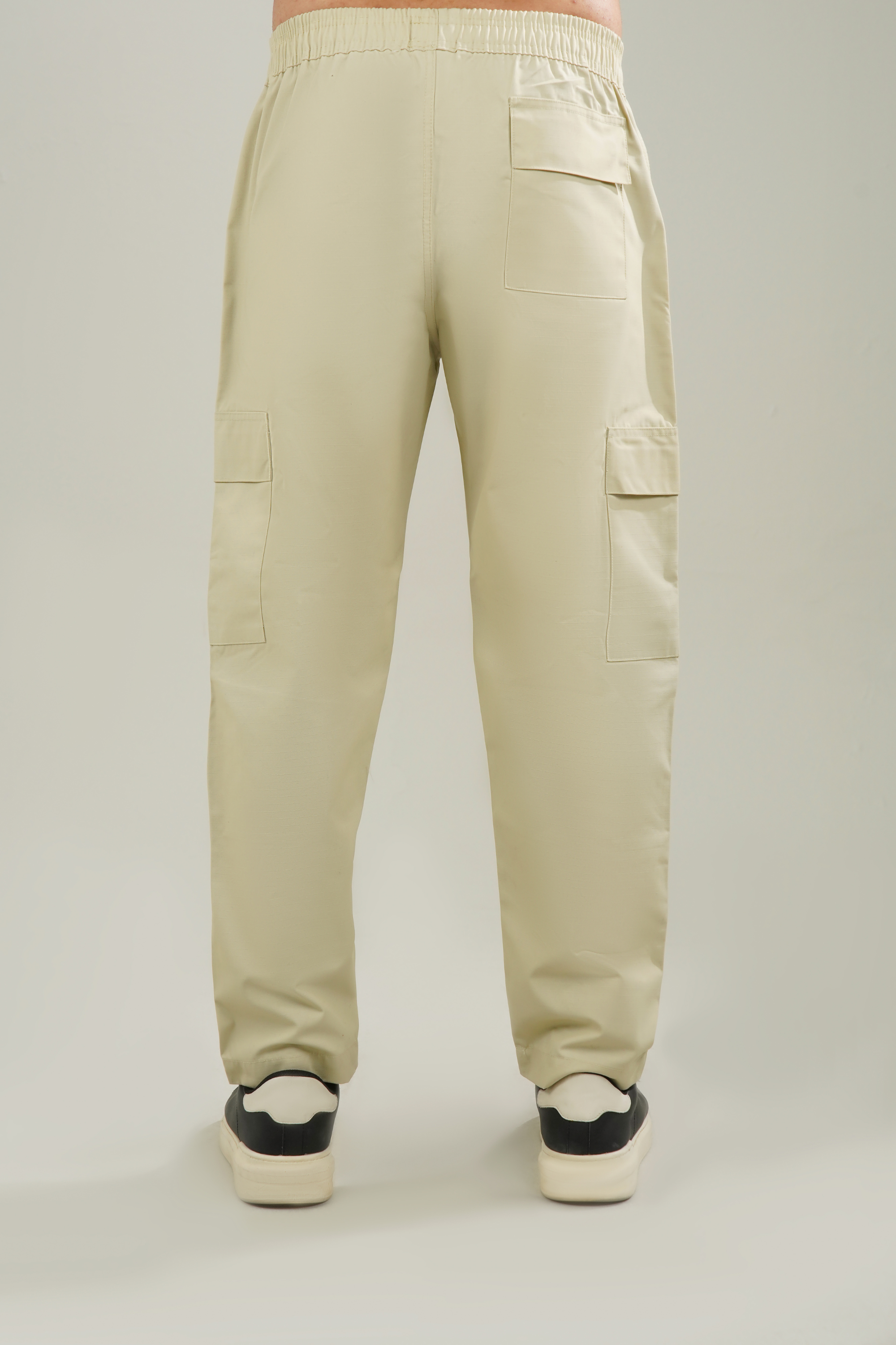 Men's Cotton Cargo Pants - Beige