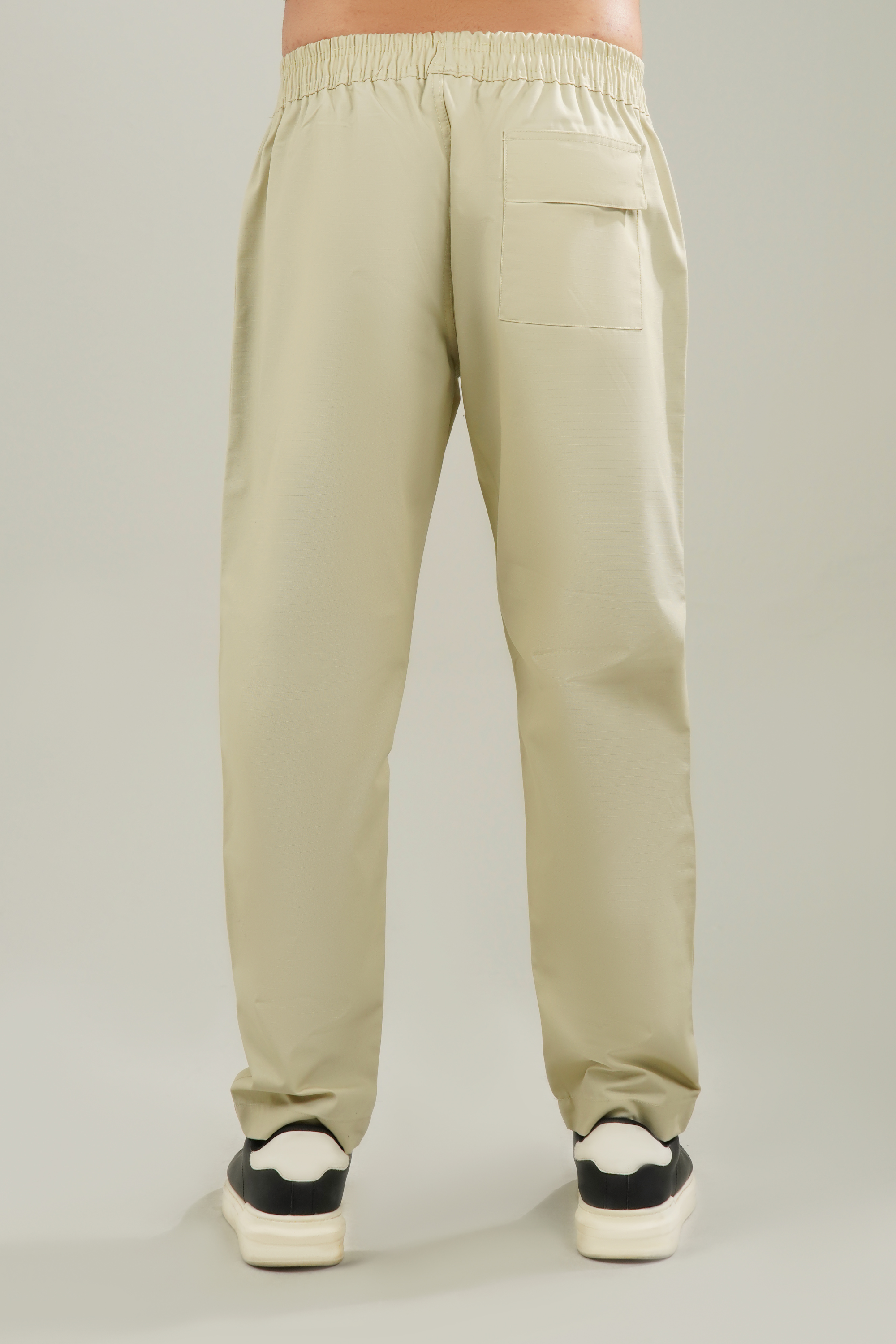 Men's Cotton Basic Pants - Beige