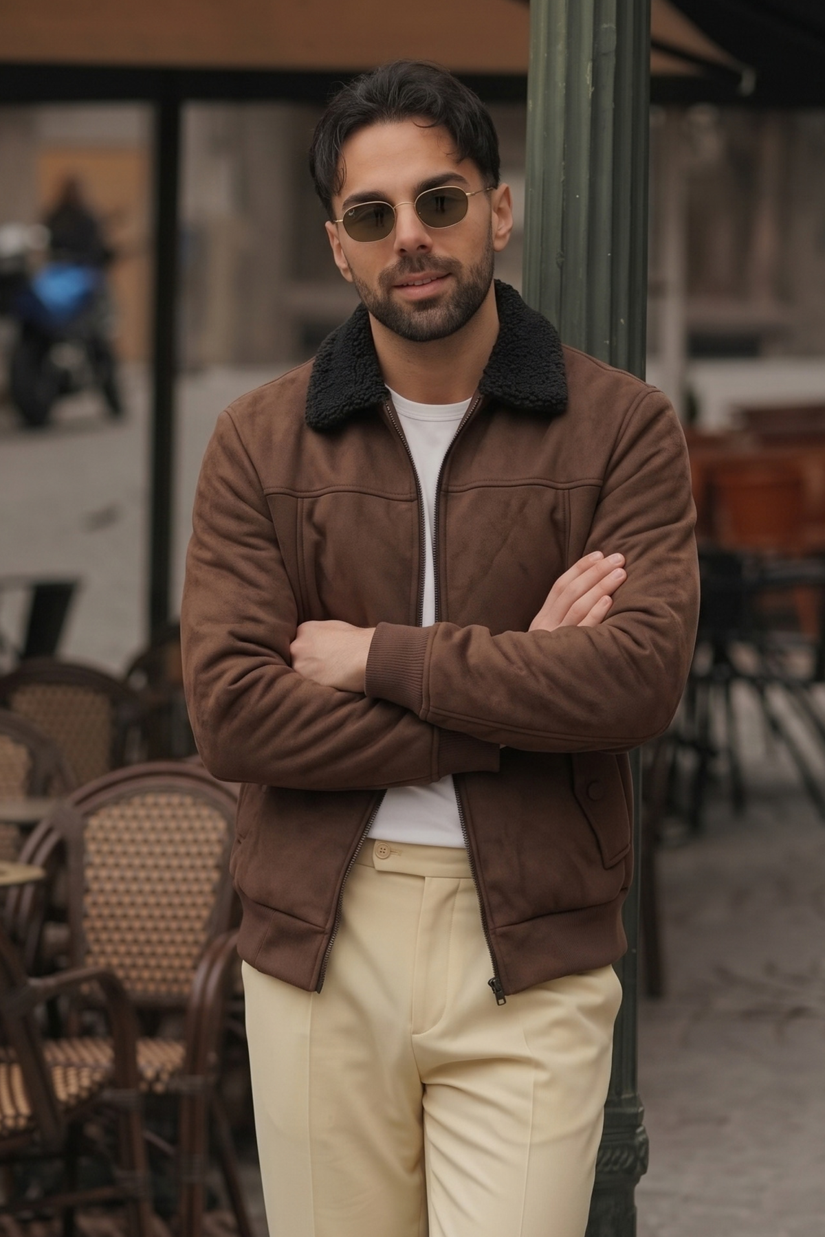 BS6 Tawny Wood Suede Jacket