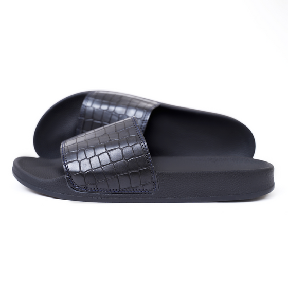 Broncoo Unisex Leather Textured Slides