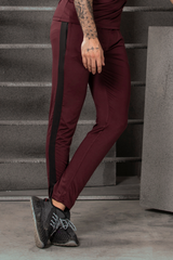 Burgundy Run Trouser