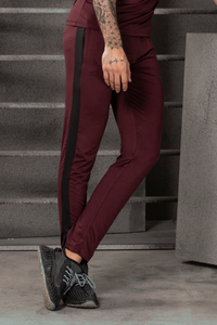 Burgundy Run Trouser
