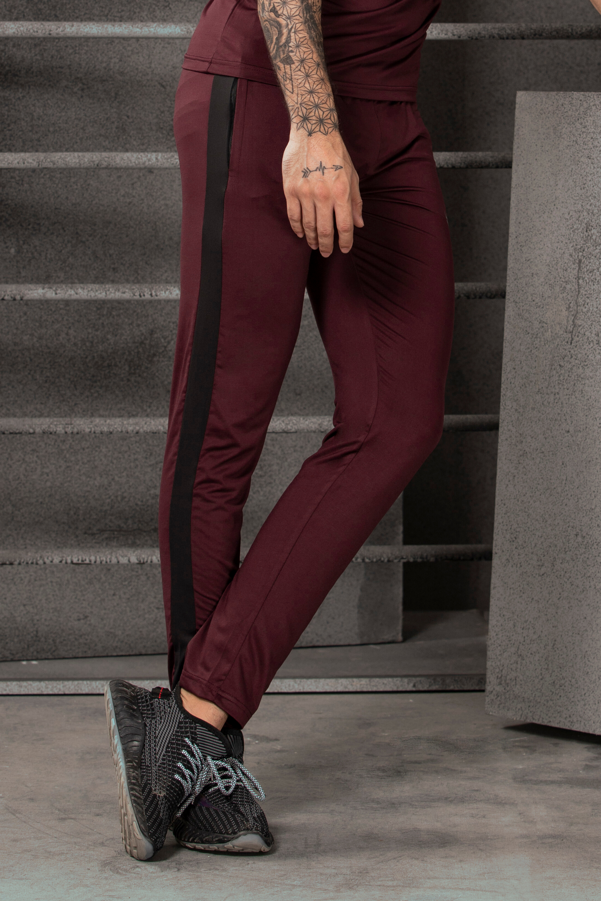 Burgundy Run Trouser