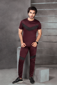 Burgundy Strike Tracksuit - Dri-Fit
