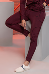 Burgundy Piped Trouser