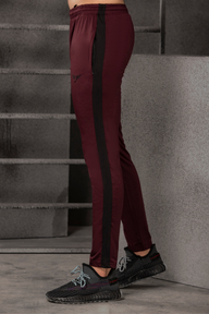 Burgundy Run Trouser