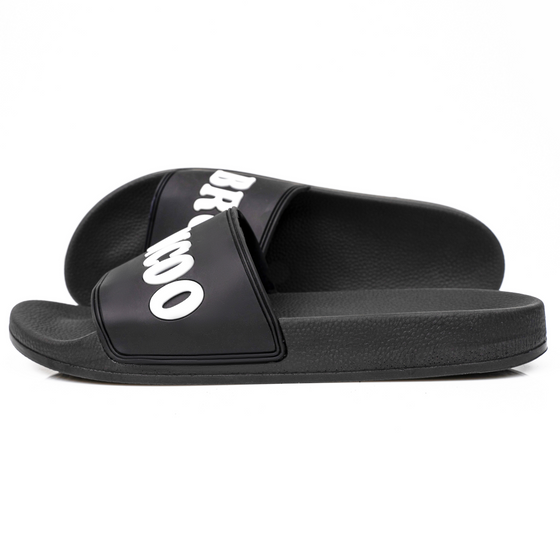 Unisex Retro Black Slides