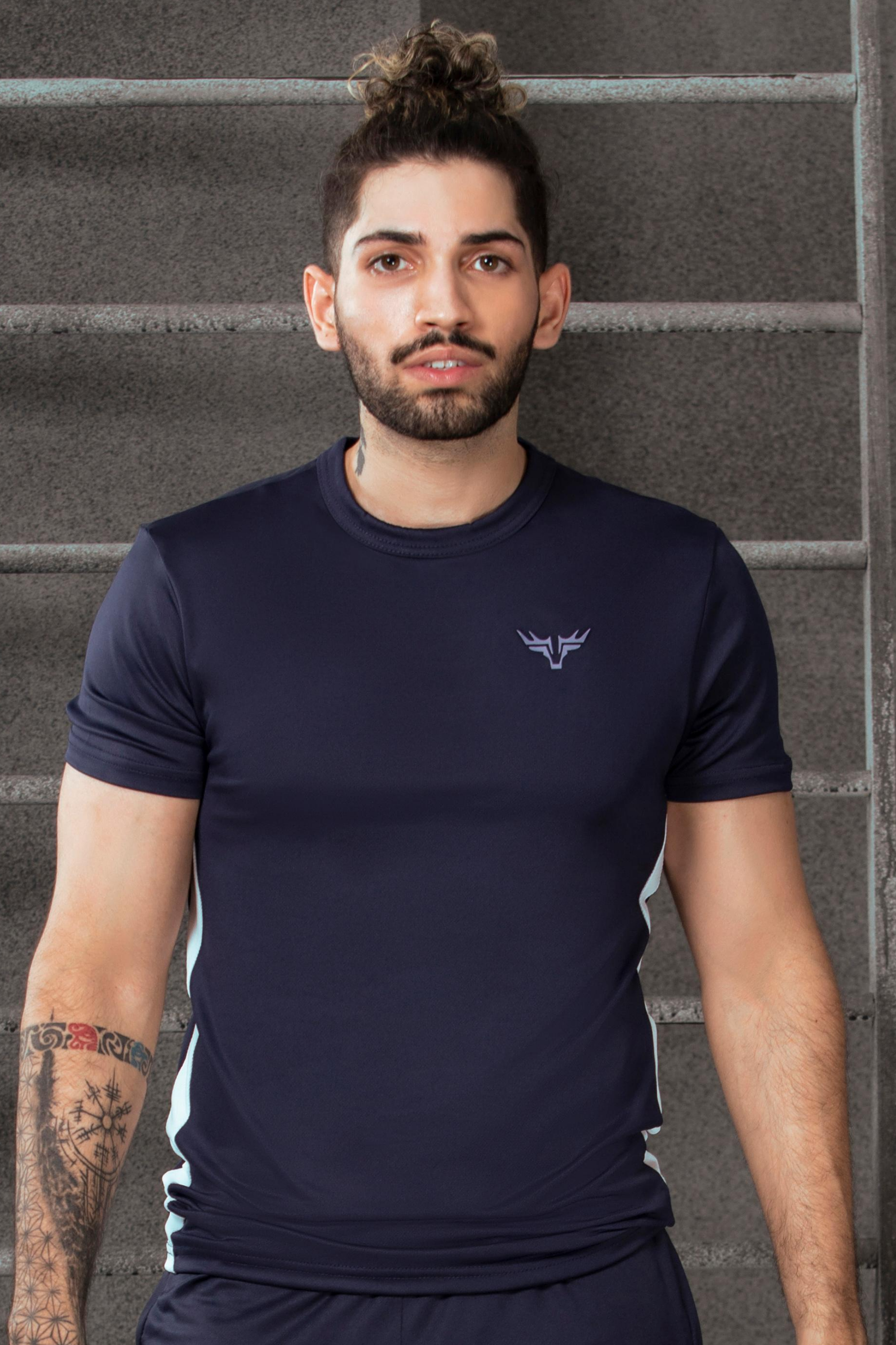 Navy Side Panel T-Shirt