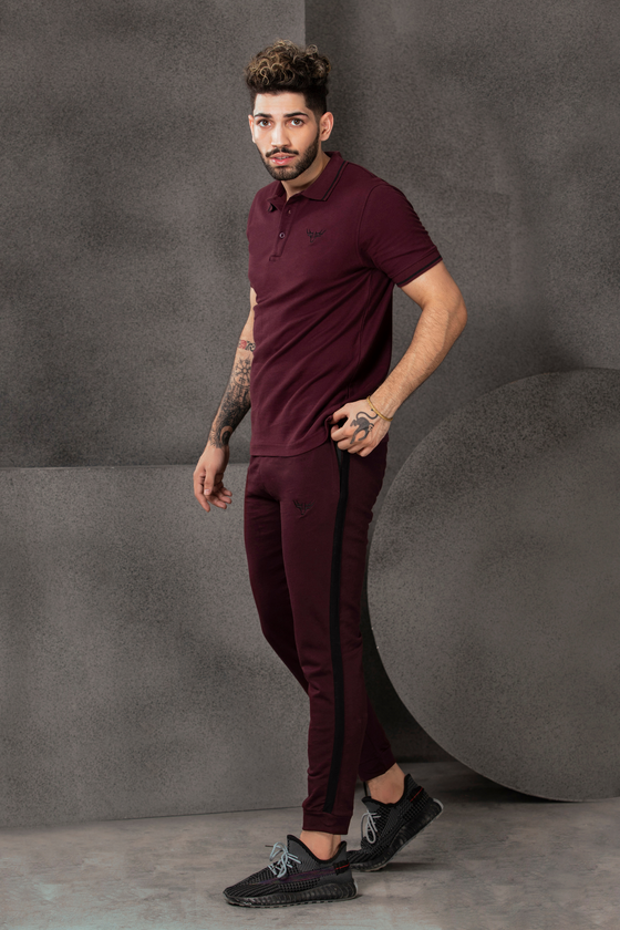 Static Burgundy Trouser