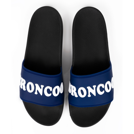Unisex Retro Navy Slides
